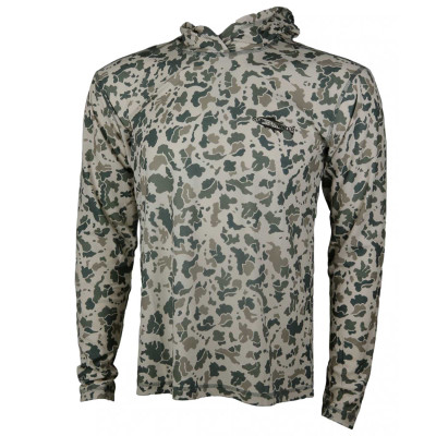 RepYourWater Retro Camo Merino Wool Blend Sun Hoody