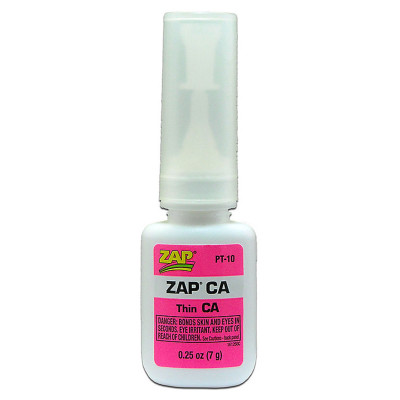 Zap CA Thin Viscosity Glue 1/4 oz. Fly Tying Adhesive Cement Finish Zap CA Thin Viscosity Glue 1/4 oz. Fly Tying Adhesive Cement Finish