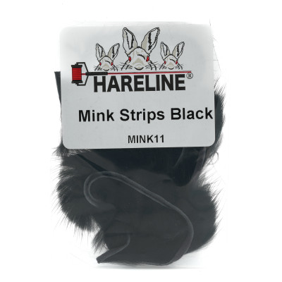 Hareline Mink Strips Black