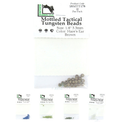 Hareline Mottled Tactical Tungsten Beads (20 pk)