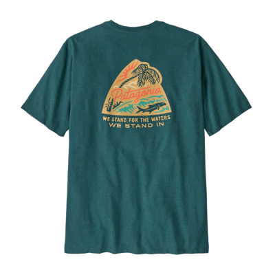 Patagonia Men's Take a Stand Responsibili-Tee - Bayou Badge: Wetland Blue