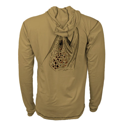 RepYourWater Hooded Sun Shirt Merino Blend Rising Brown RepYourWater Hooded Sun Shirt Merino Blend Rising Brown