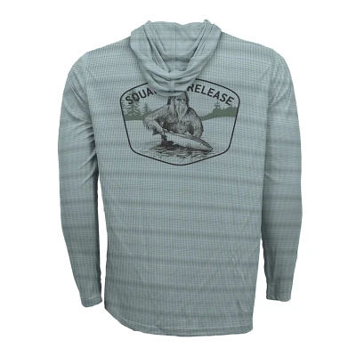 RepYourWater Hooded Sun Shirt Flolite Squatch and Release Badge XXL