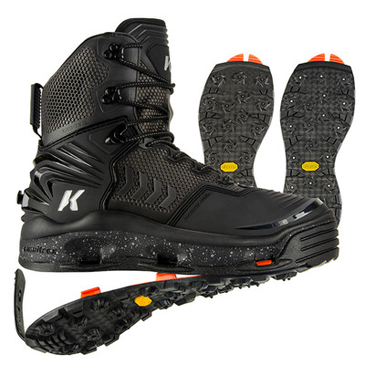 Korkers River Ops Wading Boot with Vibram and Studded Vibram Soles Korkers River Ops Wading Boot with Vibram and Studded Vibram Soles