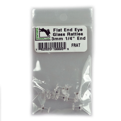 Hareline Flat End Eye Glass Rattles 3 mm 1/4 inch