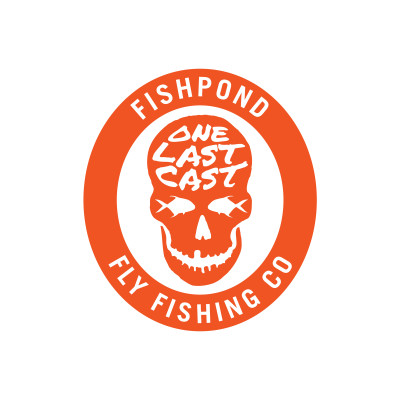 Fishpond Thermal Die Cut Sticker Last Call 6 in Orange