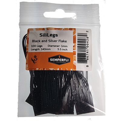 Semperfli SiliLegs Flake Black and Silver