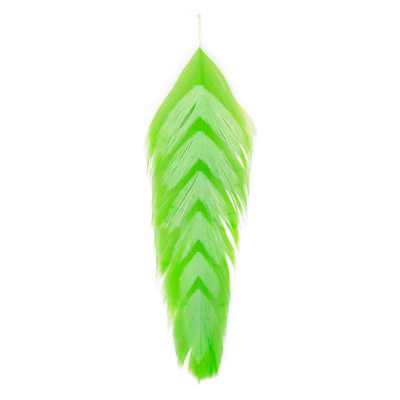 MFC Galloup's Arrowhead Fish Feathers Chartreuse/White