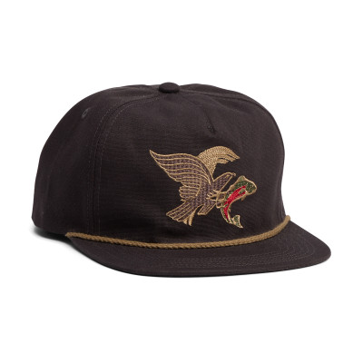 Howler Brothers Unstructured Snapback Hats Osprey Prey - Black Twill Howler Brothers Unstructured Snapback Hats Osprey Prey - Black Twill