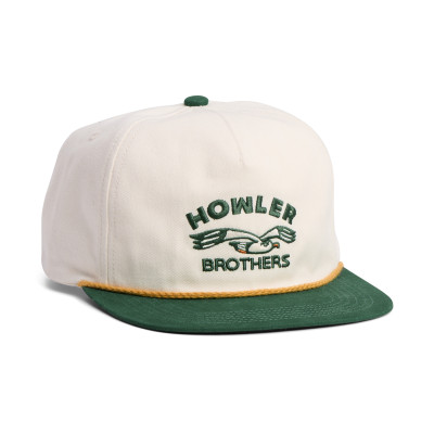 Howler Brothers Unstructured Snapback Hats Seagull - White / Green Howler Brothers Unstructured Snapback Hats Seagull - White / Green