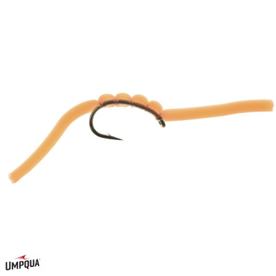 Squirmy Wormie Jigged Tungsten Bead Fly Tan