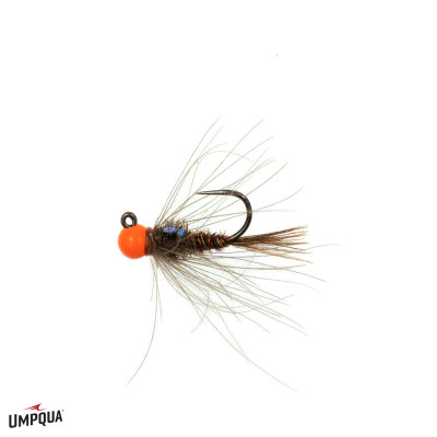 Jigged CDC Pheasant Tail Tungsten Fly | Hot Orange Jigged CDC Pheasant Tail Tungsten Fly | Hot Orange
