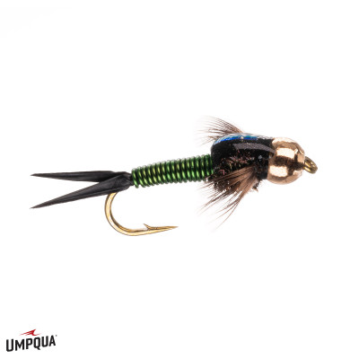 Copper John Barr's Gold Bead Fly Green