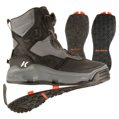 Korkers DarkHorse Wading Boots 7 Felt & Kling-On Soles