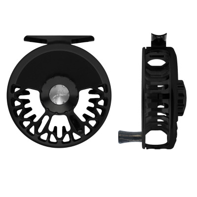 Abel Vaya Fly Reel 5/6 Gloss Black Finish and Drag Knob with Ebony Handle