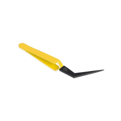 Loon Mini Curved D-Loop Tweezer Yellow