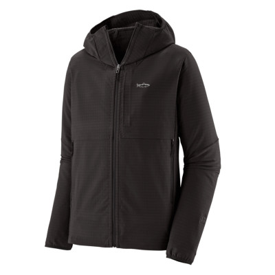 Patagonia Men's R1 TechFace Fitz Roy Trout Hoody Black