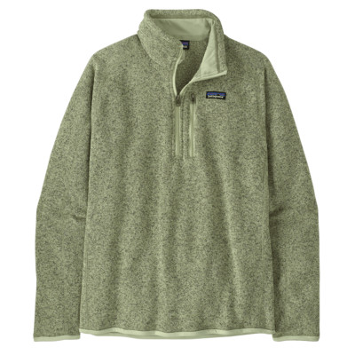 Patagonia Men's Better Sweater 1/4 Zip Pullover Lichen Green