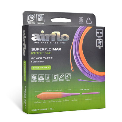 Airflo Superflo Max Ridge 2.0 Power Taper Fly Line Sunburst/Purple