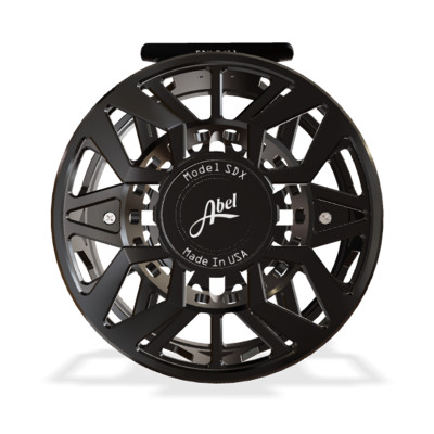 Abel SDX Ported Fly Reel 9/11 Gloss Black Finish and Drag Knob with Ebony Handle