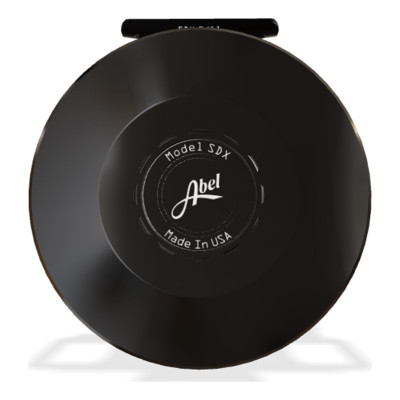 Abel SDX Solid Fly Reel 9/11 Gloss Black Finish and Drag Knob with Black Handle