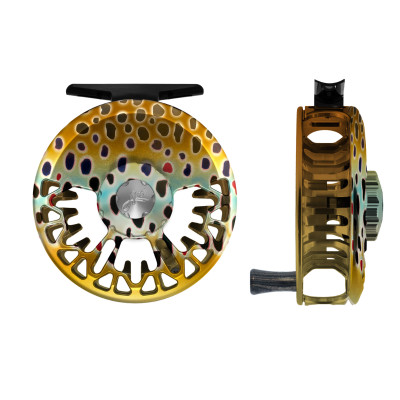 Abel Vaya Fly Reel 5/6 Native Brown Finish and Drag Knob with Walnut Handle