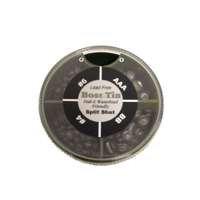 Boss Tin Lead Free 4-Way Round Split Shot Boss Tin Lead Free 4-Way Round Split Shot