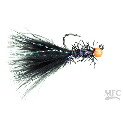 MFC Chan's Straggle Leech Fly Black / Hot Orange Bead 10