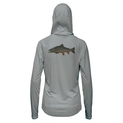 RepYourWater Women's Hooded Sun Shirt Merino Breeze Big Brookie