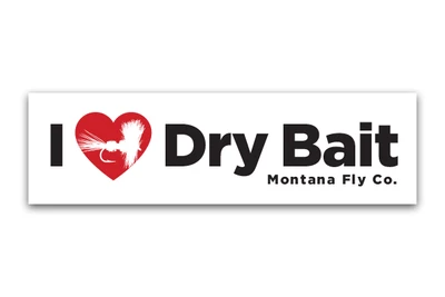 MFC Rectangle Sticker - I Love Dry Bait (3in. X 1 in.)
