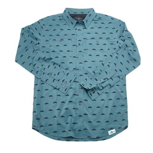 RepYourWater Long Sleeve Fishing Shirt Side Channel Button Down - AvidMax