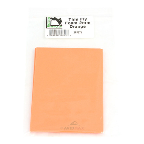 Hareline Thin Fly Foam 2 mm Orange