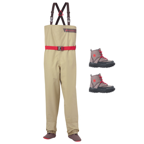 Redington Crosswater Youth Fly Fishing Waders & Boots Bundle