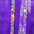 Hareline Magnum Bling Rabbit Strips Bright Purple with Holo Silver Accent