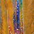 Hareline Magnum Bling Rabbit Strips Crawfish Orange with Holo Rainbow Accent