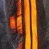 Hareline Bling Rabbit Strips Black with Fl Orange Accent