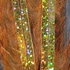 Hareline Bling Rabbit Strips Crawfish Orange with Holo Gold Accent