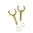 Outcast Strong Brass Oar Locks Durable with Great Range of Motion Small Pair of Locks