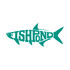 Fishpond Thermal Die Cut Sticker King 4 in Aqua