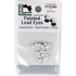 Hareline Painted Lead Dumbbell Eyes Small - 9/64" -3.7 mm) Pearl