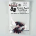 Hareline Double Pupil Lead Eyes Large Black W Fl Orange and Black