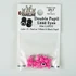 Hareline Double Pupil Lead Eyes Large Fl Pink W White and Black