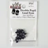 Hareline Double Pupil Lead Eyes Medium Black W White and Black