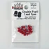 Hareline Double Pupil Lead Eyes Medium Red W White and Black