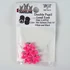 Hareline Double Pupil Lead Eyes Large Hot Salmon Pink W White and Black
