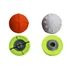 AirLock CenterLock strike indicators in orange, white and chartreuse, top and bottom view