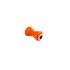 Fulling Mill Brass Streamer Eyes 3.0 mm - 1/8 Fluorescent Orange