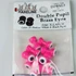 Hareline Double Pupil Brass Eyes XL Fl Pink with White and Black