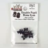 Hareline Double Pupil Brass Eyes Large Black with White and Black