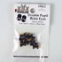 Hareline Double Pupil Brass Eyes Large Black with Yellow and Black